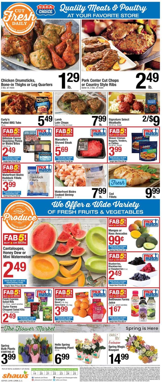 Shaw’s Ad from 03/19/2021