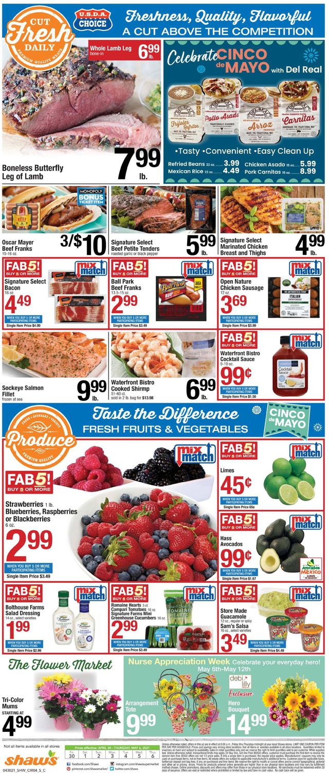 Shaw’s Ad from 04/30/2021