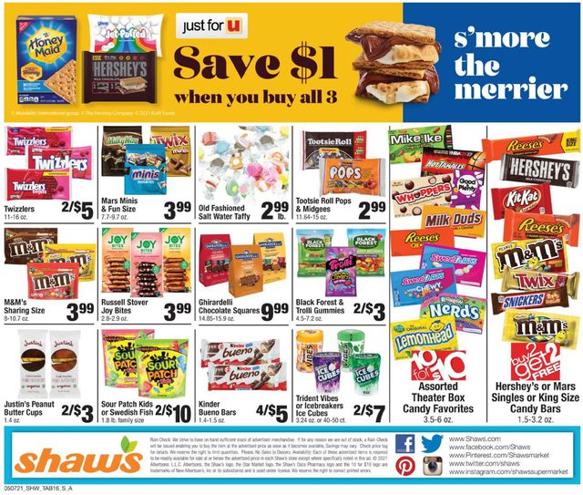 Shaw’s Ad from 05/07/2021