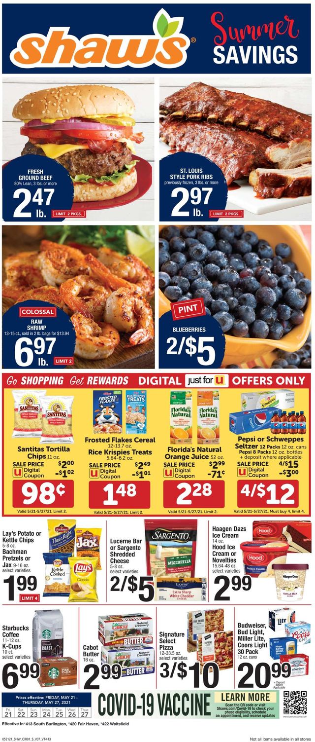 Shaw’s Ad from 05/21/2021