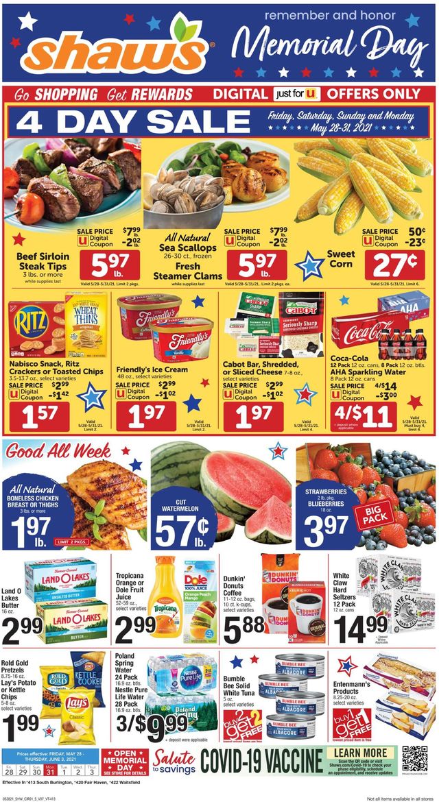 Shaw’s Ad from 05/28/2021