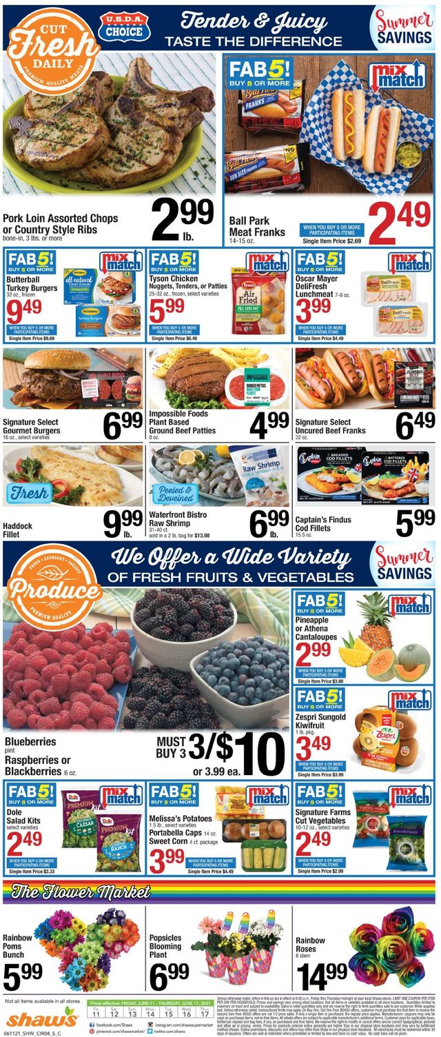 Shaw’s Ad from 06/11/2021