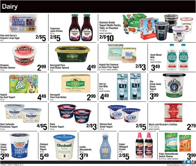 Shaw’s Ad from 10/08/2021