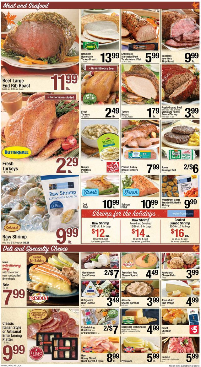 Shaw’s Ad from 11/19/2021