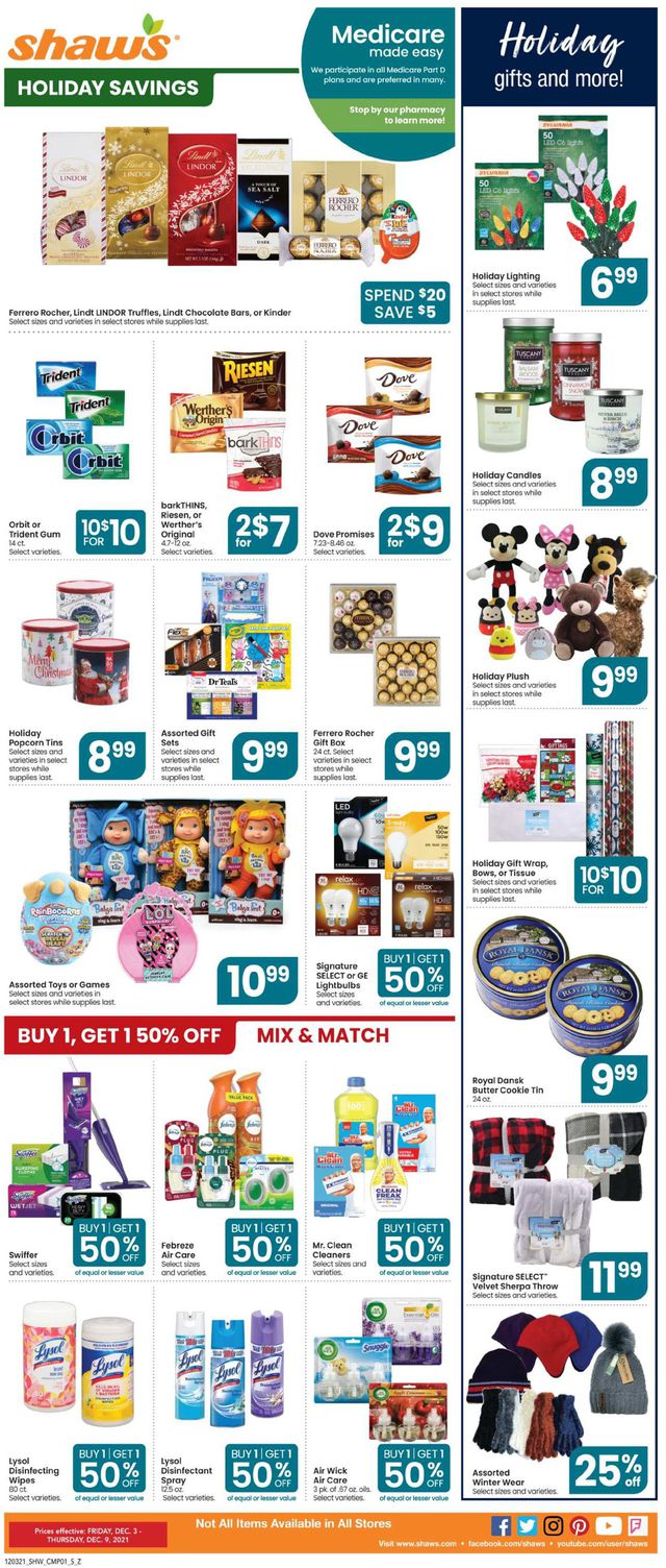 Shaw’s Ad from 12/03/2021