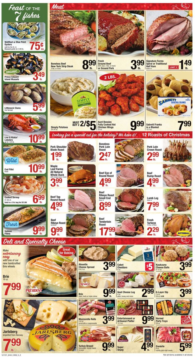 Shaw’s Ad from 12/17/2021