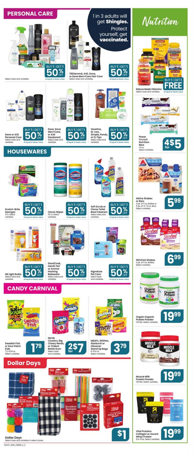 Shaw’s Ad from 12/31/2021