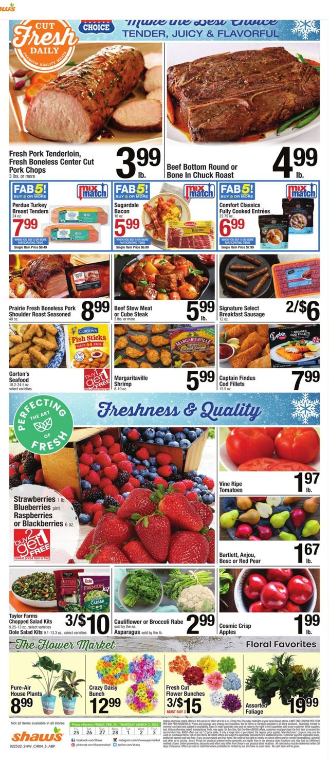 Shaw’s Ad from 02/25/2022