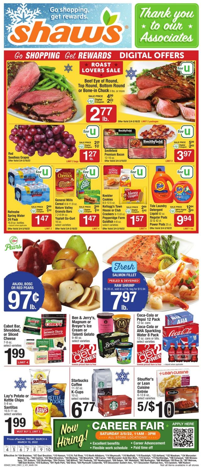 Shaw’s Ad from 03/04/2022