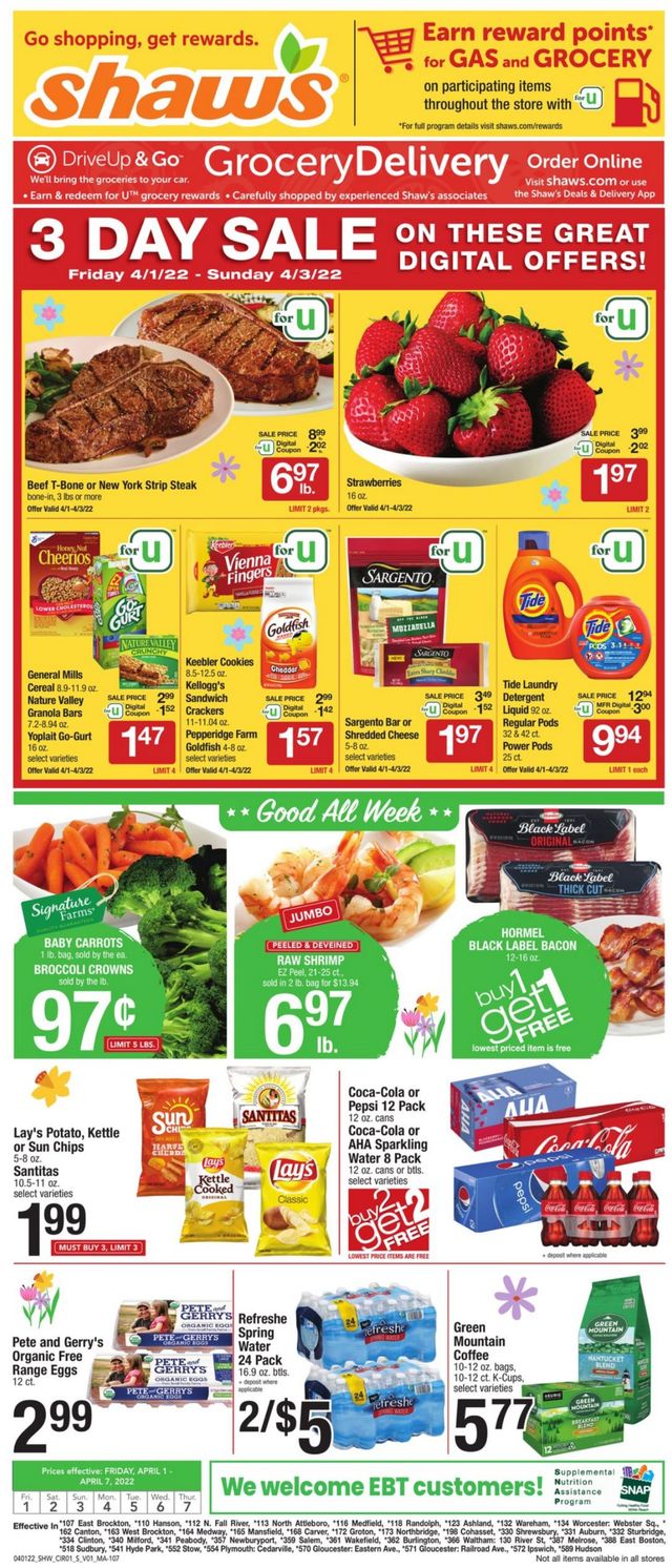 Shaw’s Ad from 04/01/2022