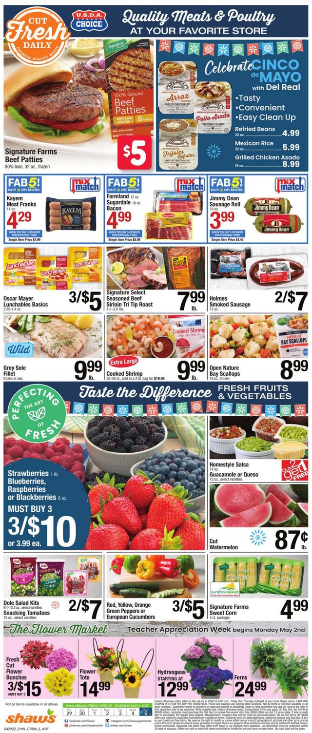 Shaw’s Ad from 04/29/2022