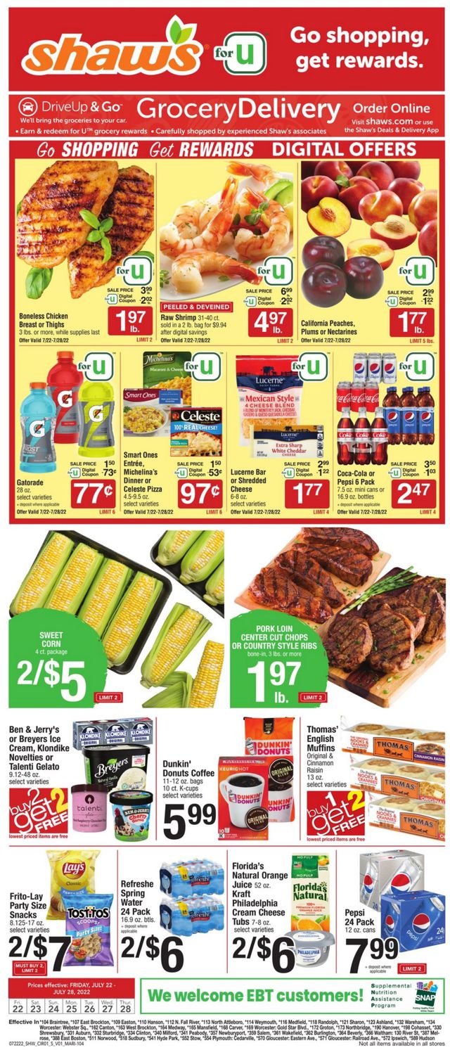Shaw’s Ad from 07/22/2022