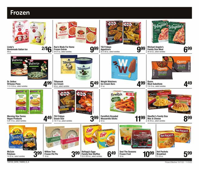 Shaw’s Ad from 10/07/2022