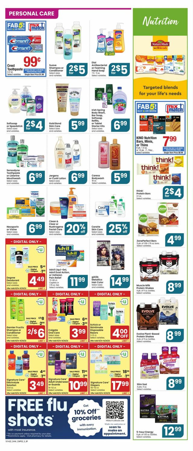 Shaw’s Ad from 10/14/2022