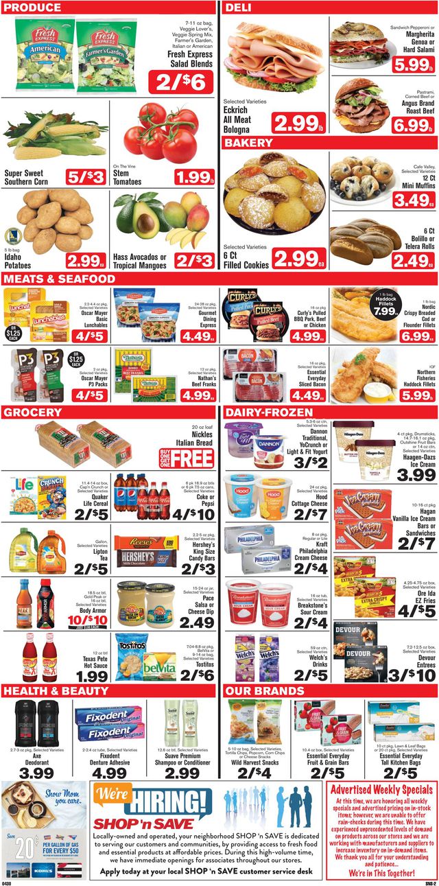 Shop ‘n Save (Pittsburgh) Ad from 04/30/2020