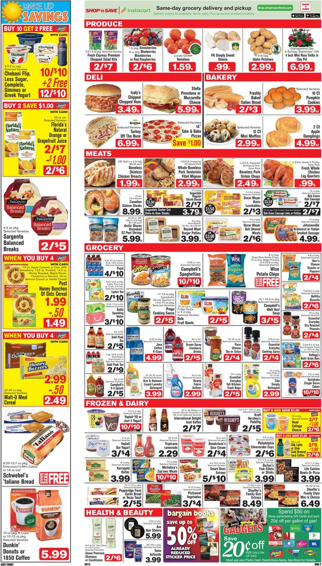 Shop ‘n Save (Pittsburgh) Ad from 09/10/2020
