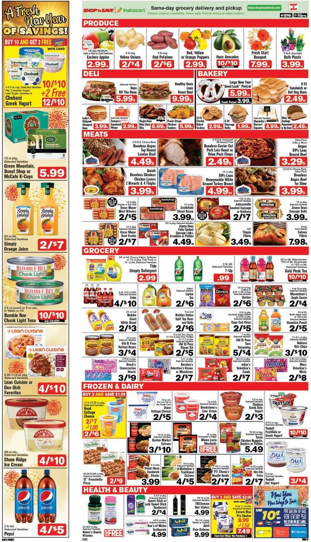 Shop ‘n Save (Pittsburgh) Ad from 12/31/2020