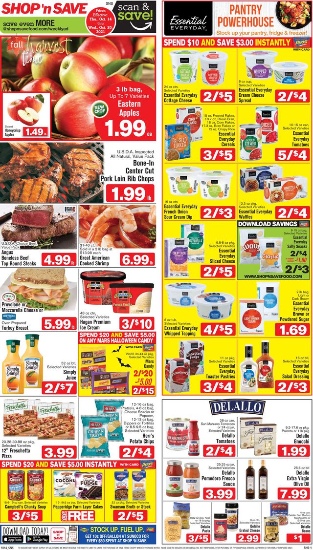 Shop ‘n Save (Pittsburgh) Ad from 10/14/2021
