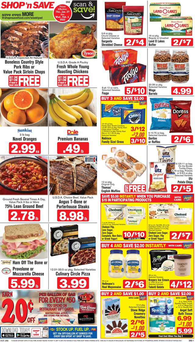 Shop ‘n Save (Pittsburgh) Ad from 01/27/2022