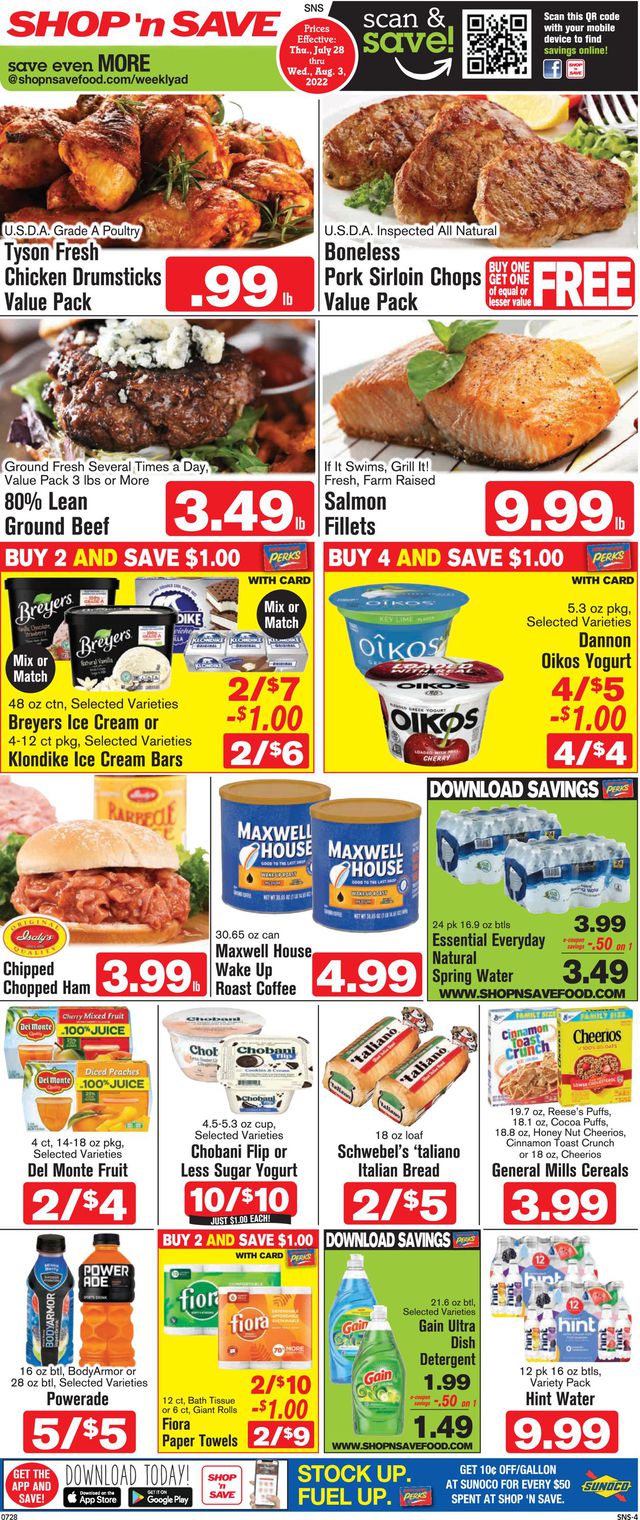 Shop ‘n Save (Pittsburgh) Ad from 07/28/2022