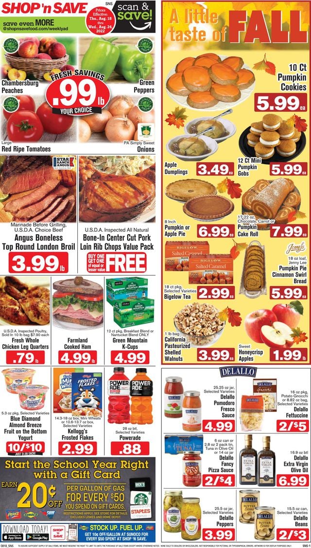 Shop ‘n Save (Pittsburgh) Ad from 08/18/2022
