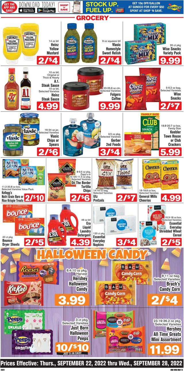 Shop ‘n Save (Pittsburgh) Ad from 09/22/2022