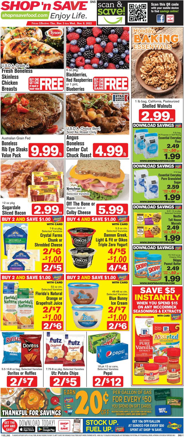 Shop ‘n Save (Pittsburgh) Ad from 11/03/2022