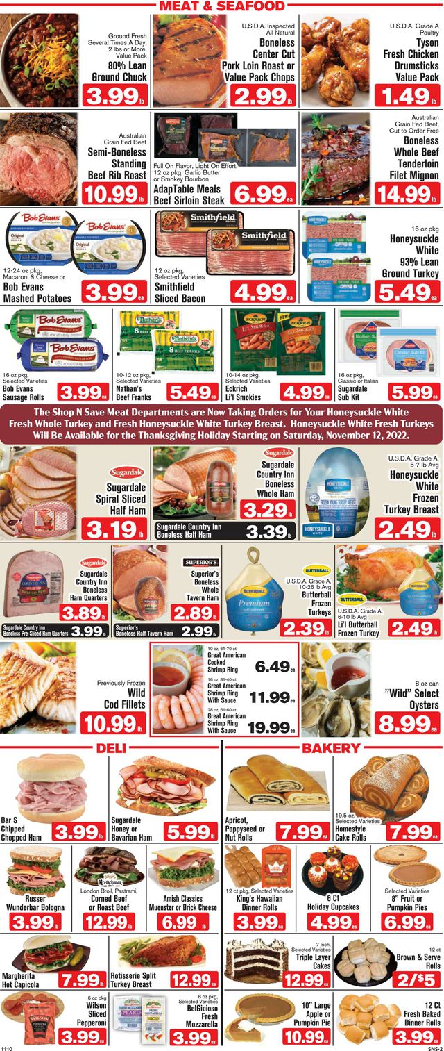 Shop ‘n Save (Pittsburgh) Ad from 11/10/2022