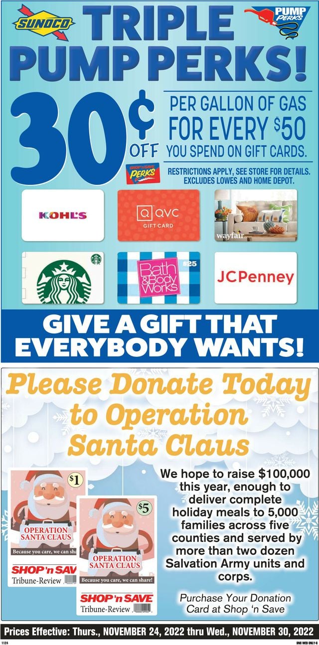 Shop ‘n Save (Pittsburgh) Ad from 11/24/2022