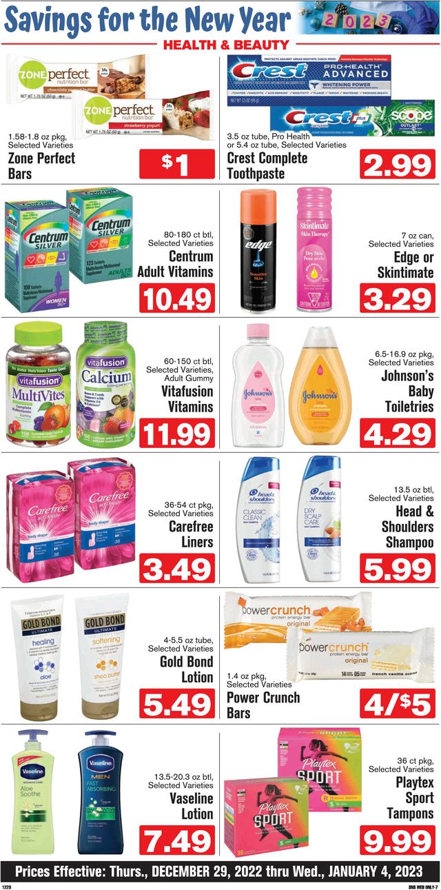 Shop ‘n Save (Pittsburgh) Ad from 12/29/2022