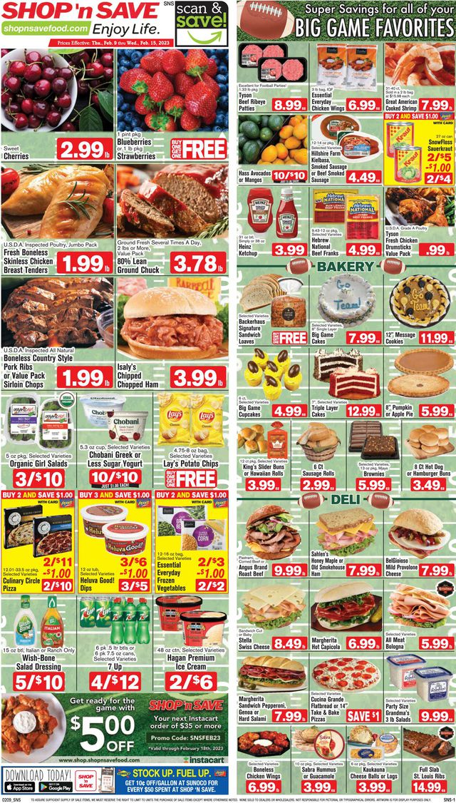 Shop ‘n Save (Pittsburgh) Ad from 02/09/2023