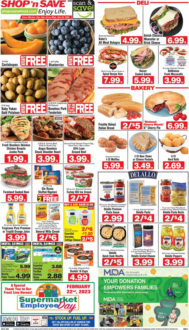 Shop ‘n Save (Pittsburgh) Ad from 02/16/2023
