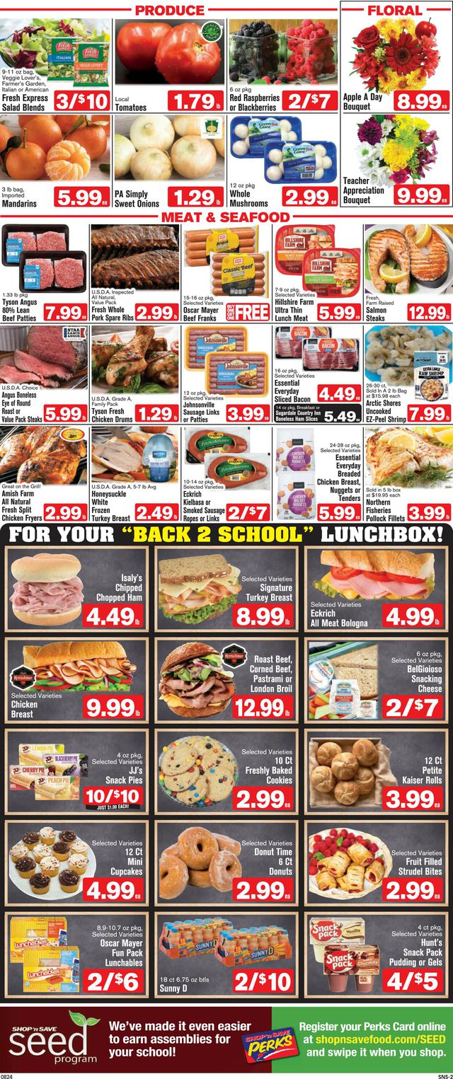 Shop ‘n Save (Pittsburgh) Ad from 08/24/2023