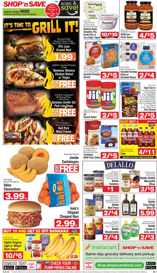 Shop ‘n Save Ad from 04/08/2021