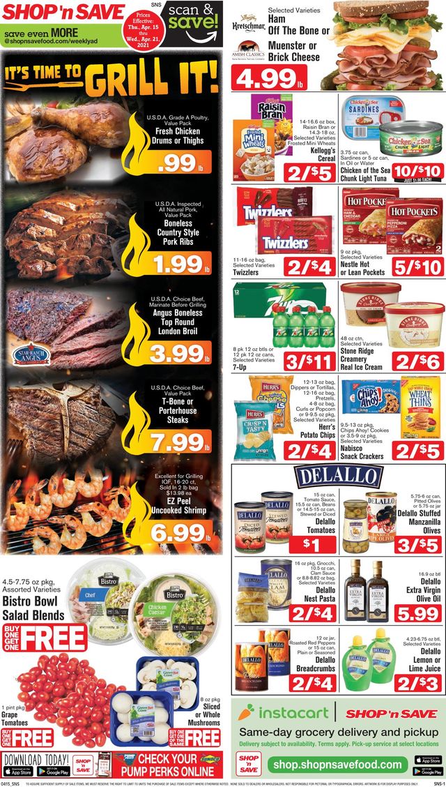 Shop ‘n Save Ad from 04/15/2021