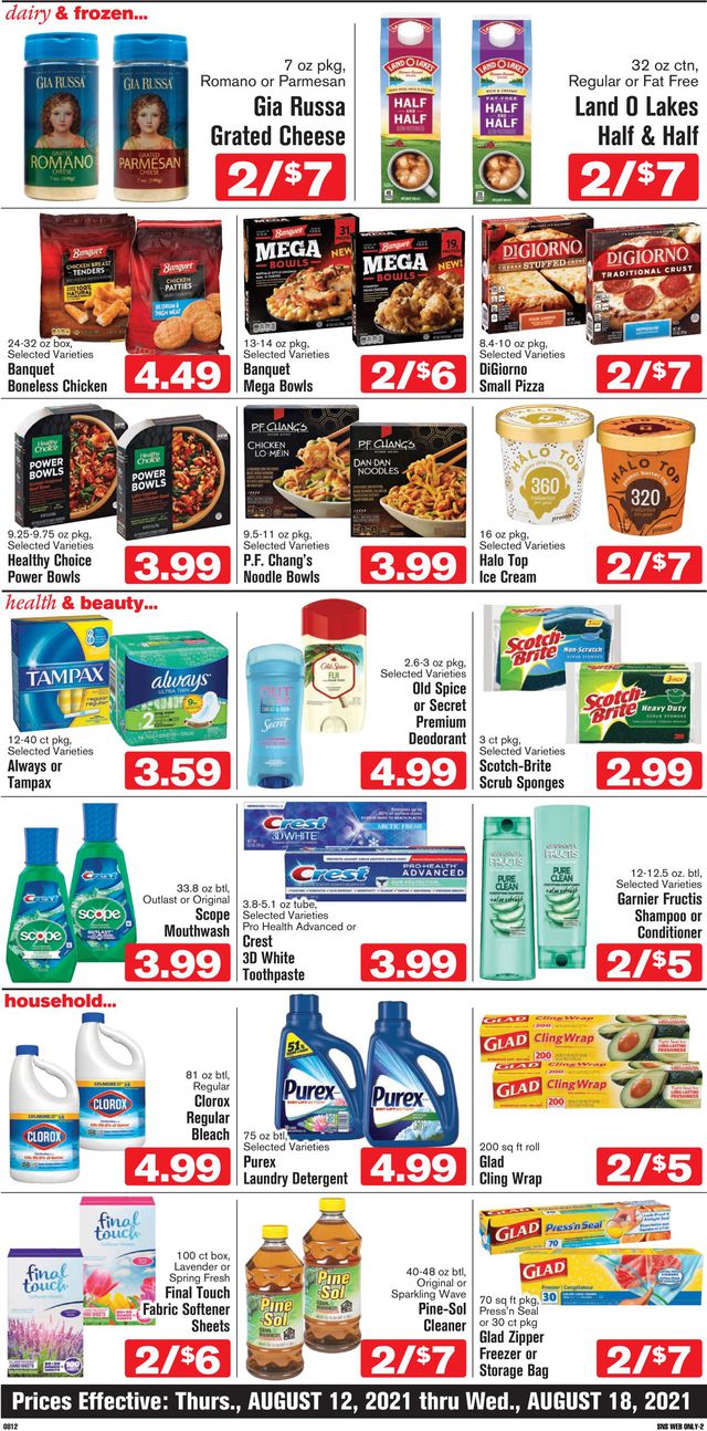 Shop ‘n Save Ad from 08/12/2021