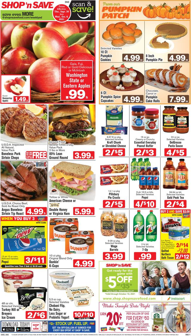 Shop ‘n Save Ad from 09/30/2021