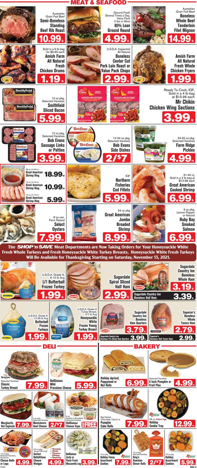 Shop ‘n Save Ad from 11/11/2021