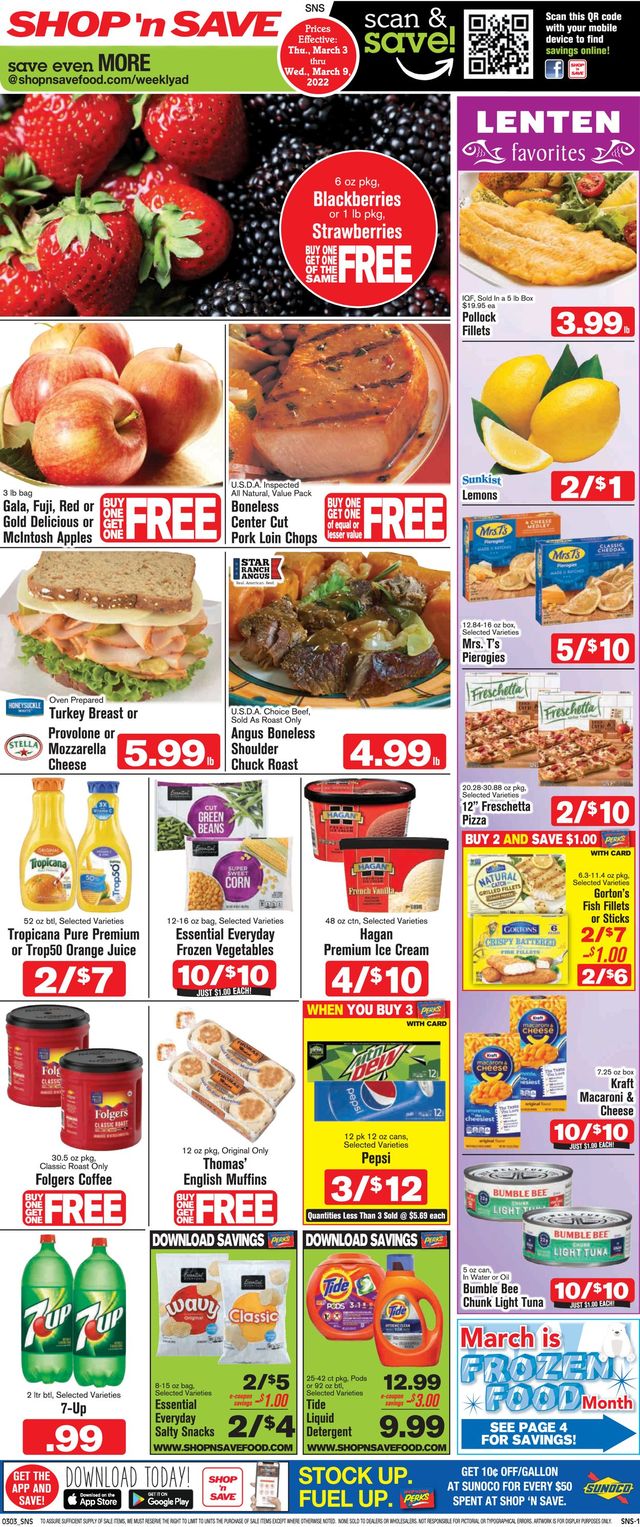 Shop ‘n Save Ad from 03/03/2022