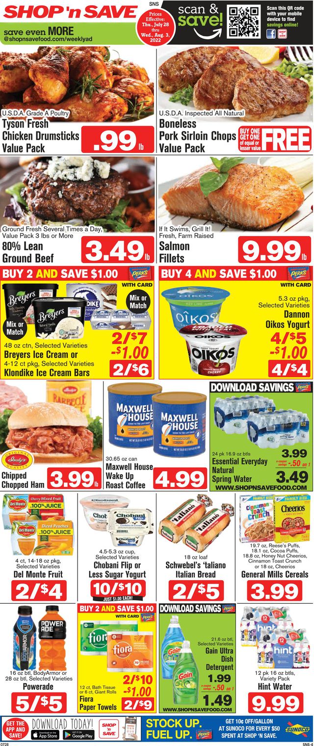 Shop ‘n Save Ad from 07/28/2022