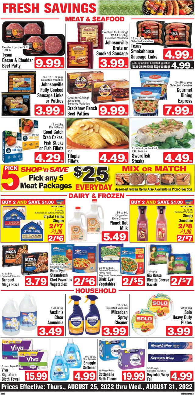Shop ‘n Save Ad from 08/25/2022