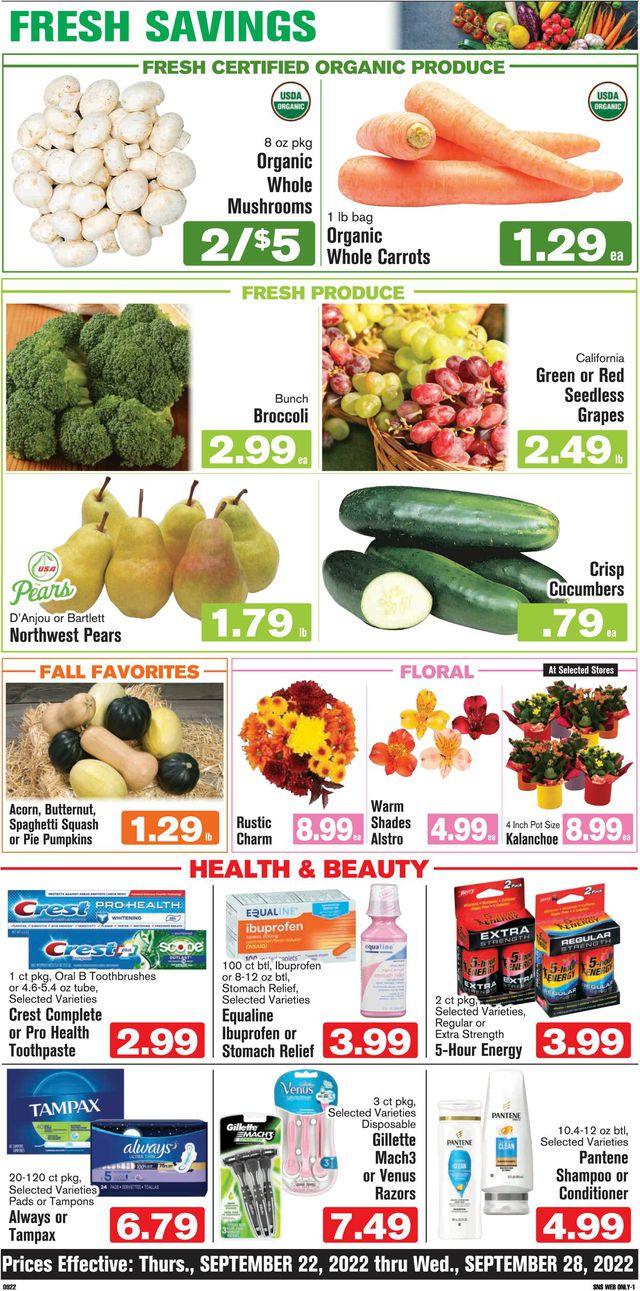 Shop ‘n Save Ad from 09/22/2022