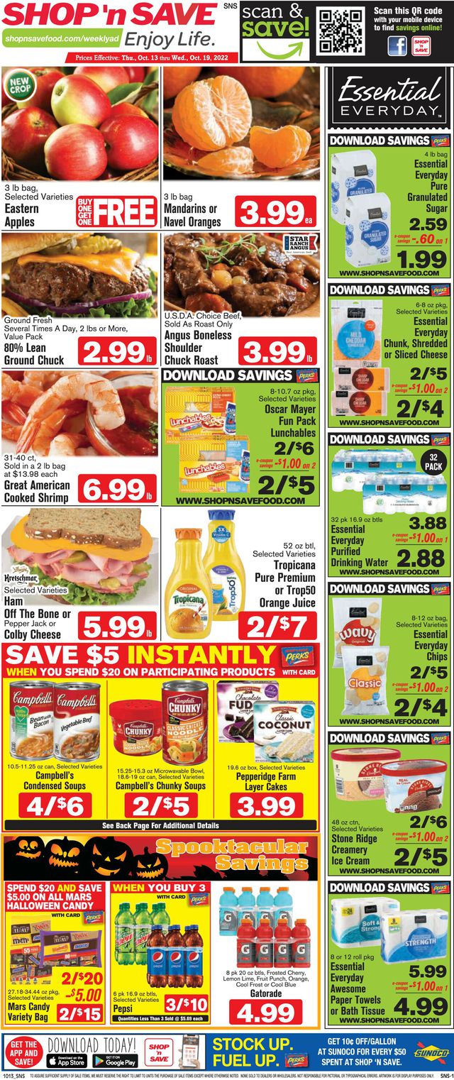 Shop ‘n Save Ad from 10/13/2022