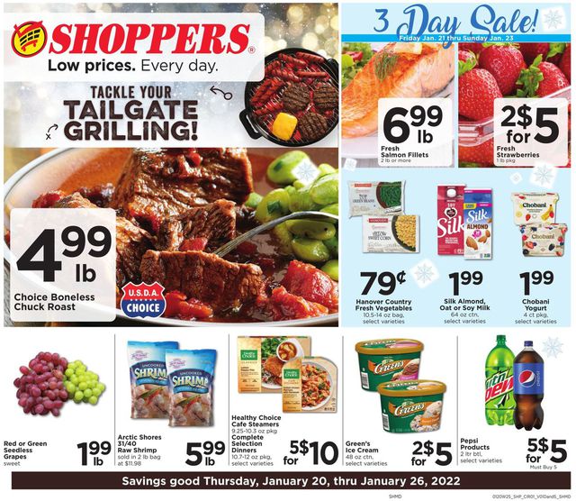 Shoppers Food & Pharmacy Ad from 01/20/2022