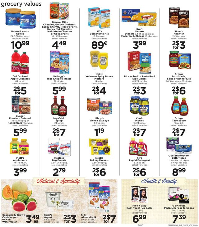 Shoppers Food & Pharmacy Ad from 09/22/2022