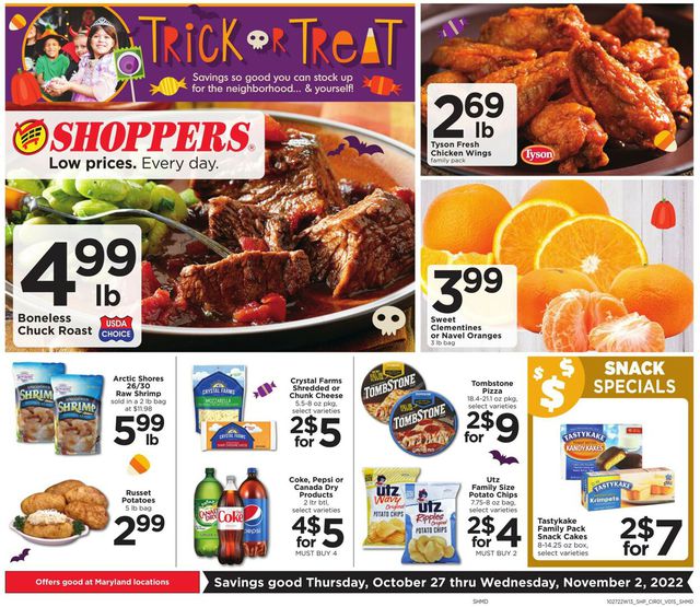 Shoppers Food & Pharmacy Ad from 10/27/2022