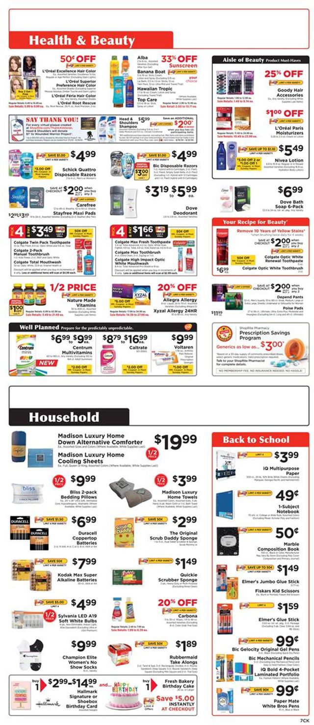 ShopRite Ad from 08/16/2020