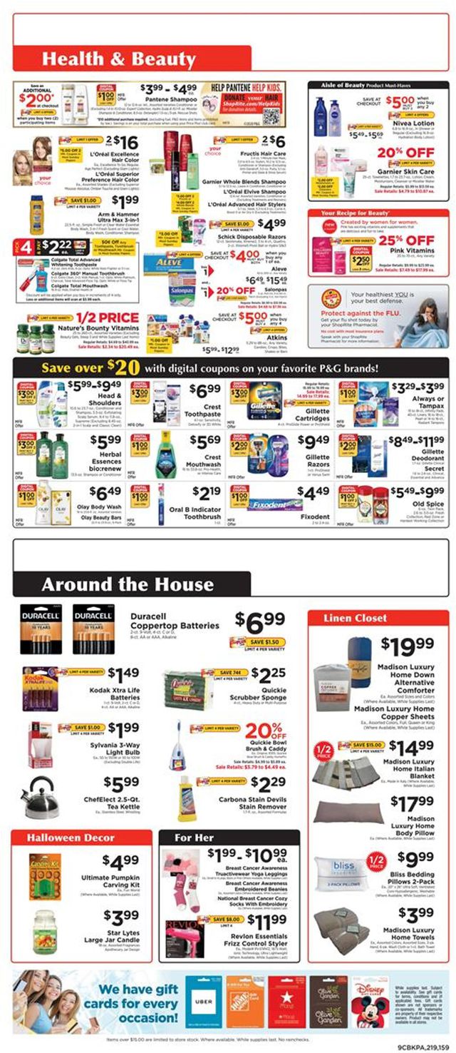 ShopRite Ad from 09/13/2020