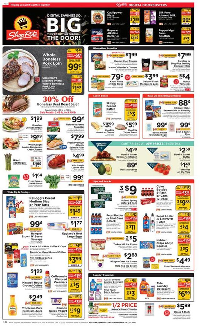 ShopRite Ad from 10/04/2020