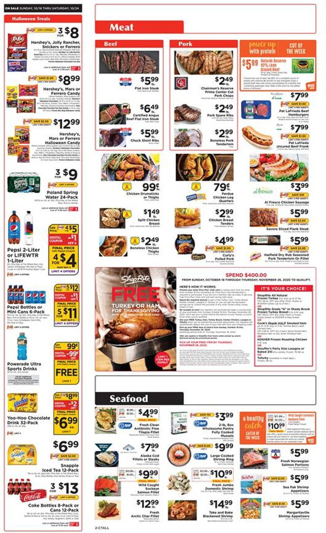 ShopRite Ad from 10/18/2020